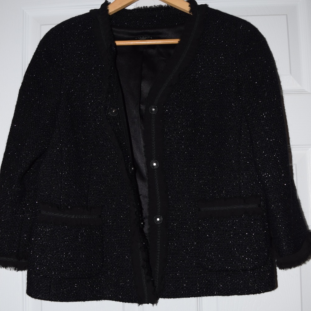 Rarely Used Shimmering Black Talbots Jacket